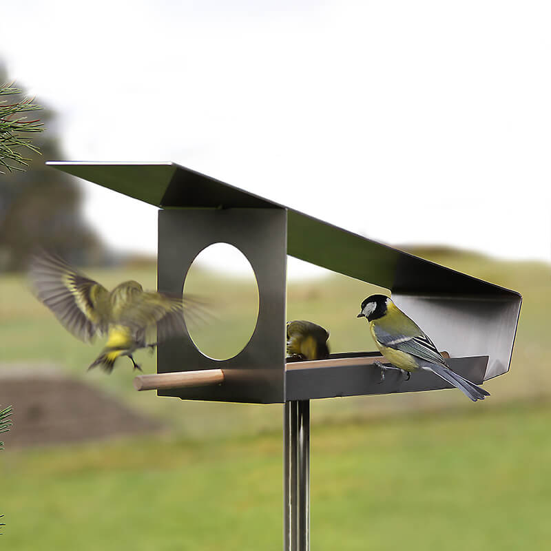 vogelvoederhuis Staal(tje) - Design Voederhuisje - Opossum