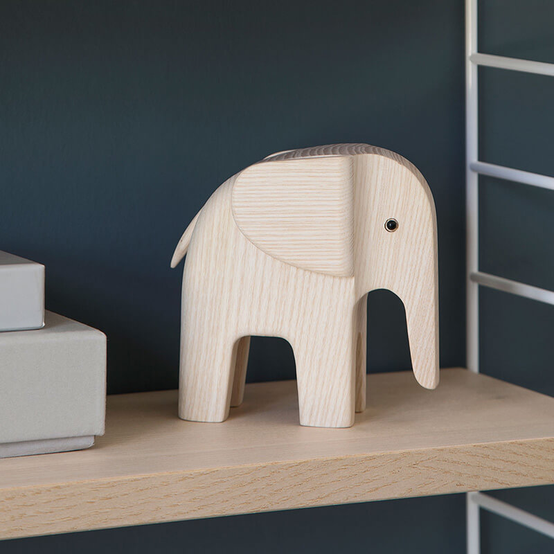 aan de andere kant, Caius cruise Elephant couple (set van 2) - houten design olifanten - Novoform