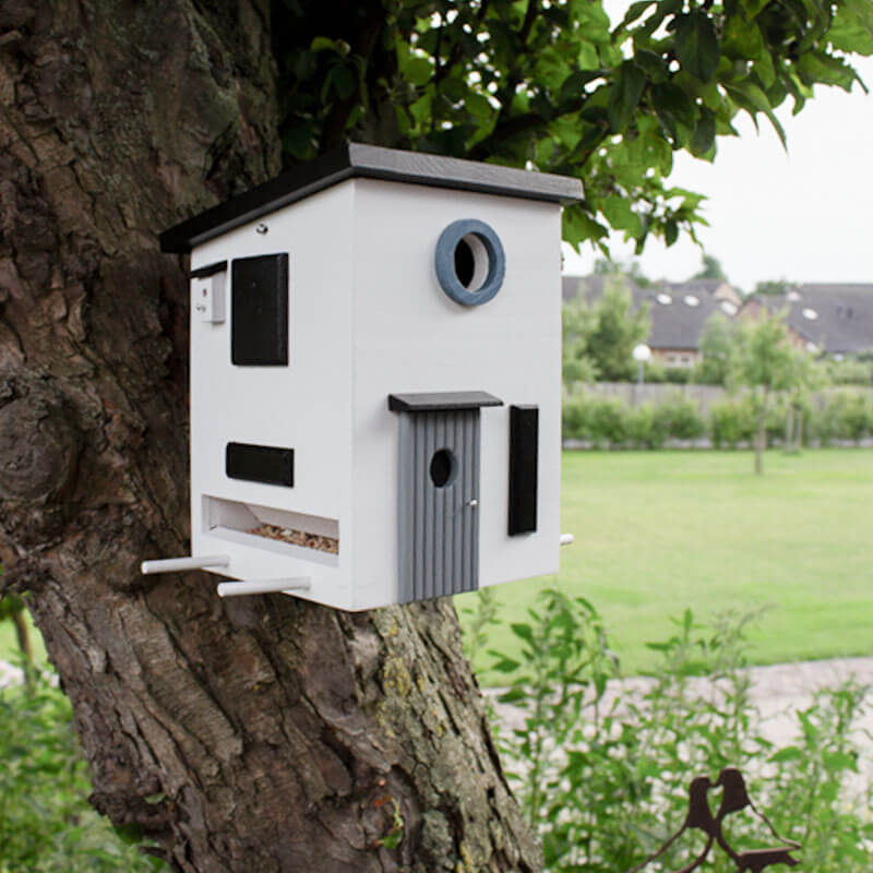 val grafiek Staat Houten design Voeder- & vogelhuisje Bauhaus - Wildlife Garden