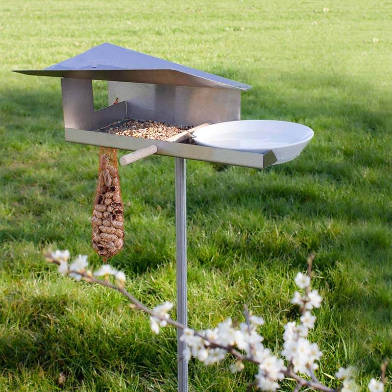 vogelvoederstation RVS - Design Voederhuisje - Opossum